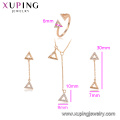 64508 Xuping China wholesale jewellery designs pictures refined triangle shaped jewelry set